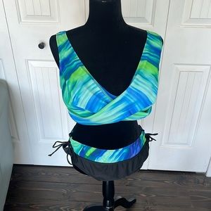 ENJOYW Push Up Wrap Cross Bra Briefs Bathing Suit Swimsuit Bikini Set